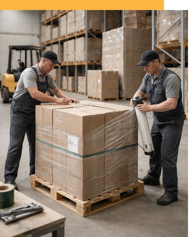 Упаковка и паллетирование грузов от 3625 руб: защита и крепление